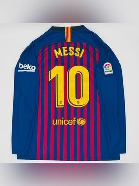 FC Barcelona Messi 2018 19 home LONG SLEEVE La Liga jersey